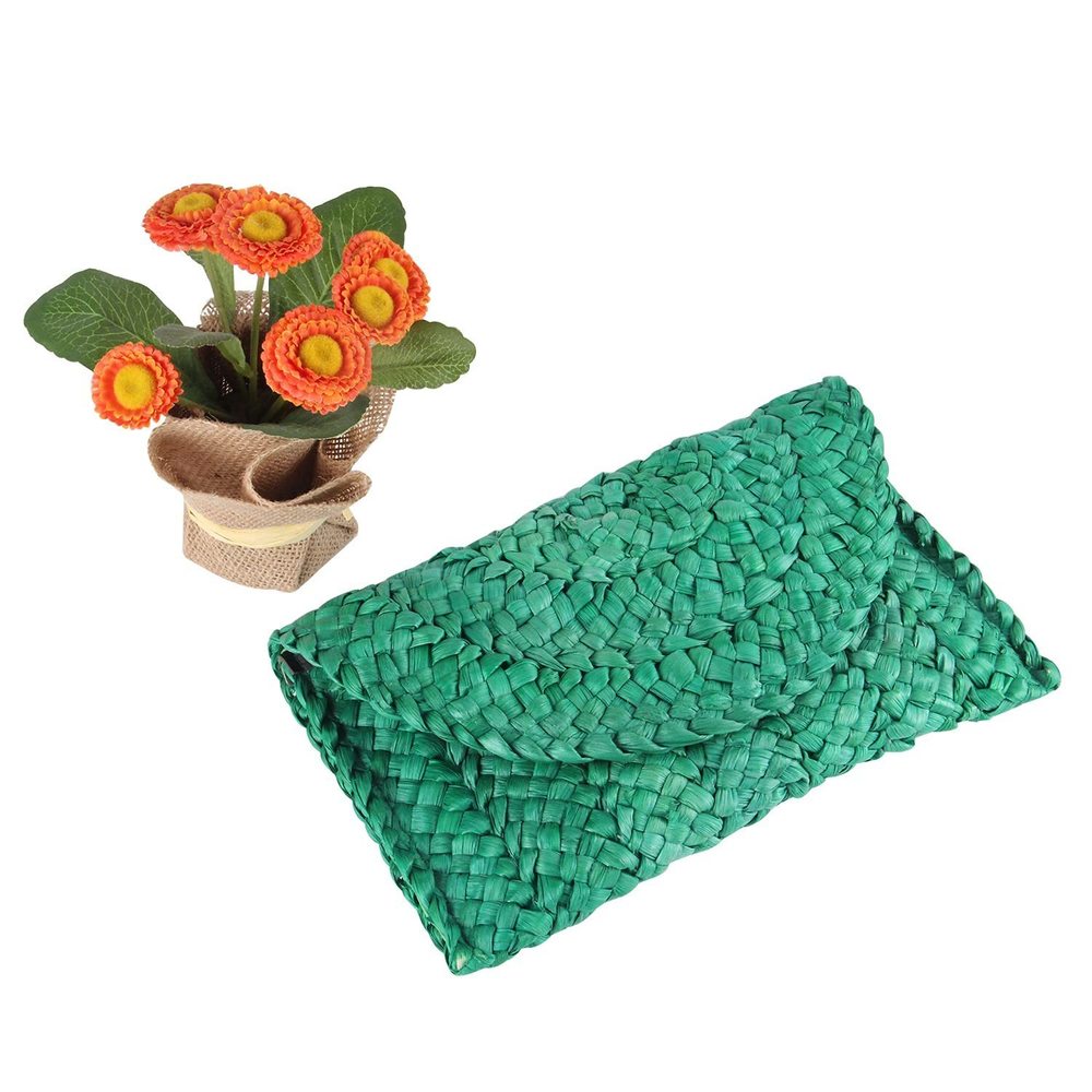 Straw Clutch Purses Straw Purses Envelope Woven Clutch Handbags Uwu -_- - Picture 6 of 7